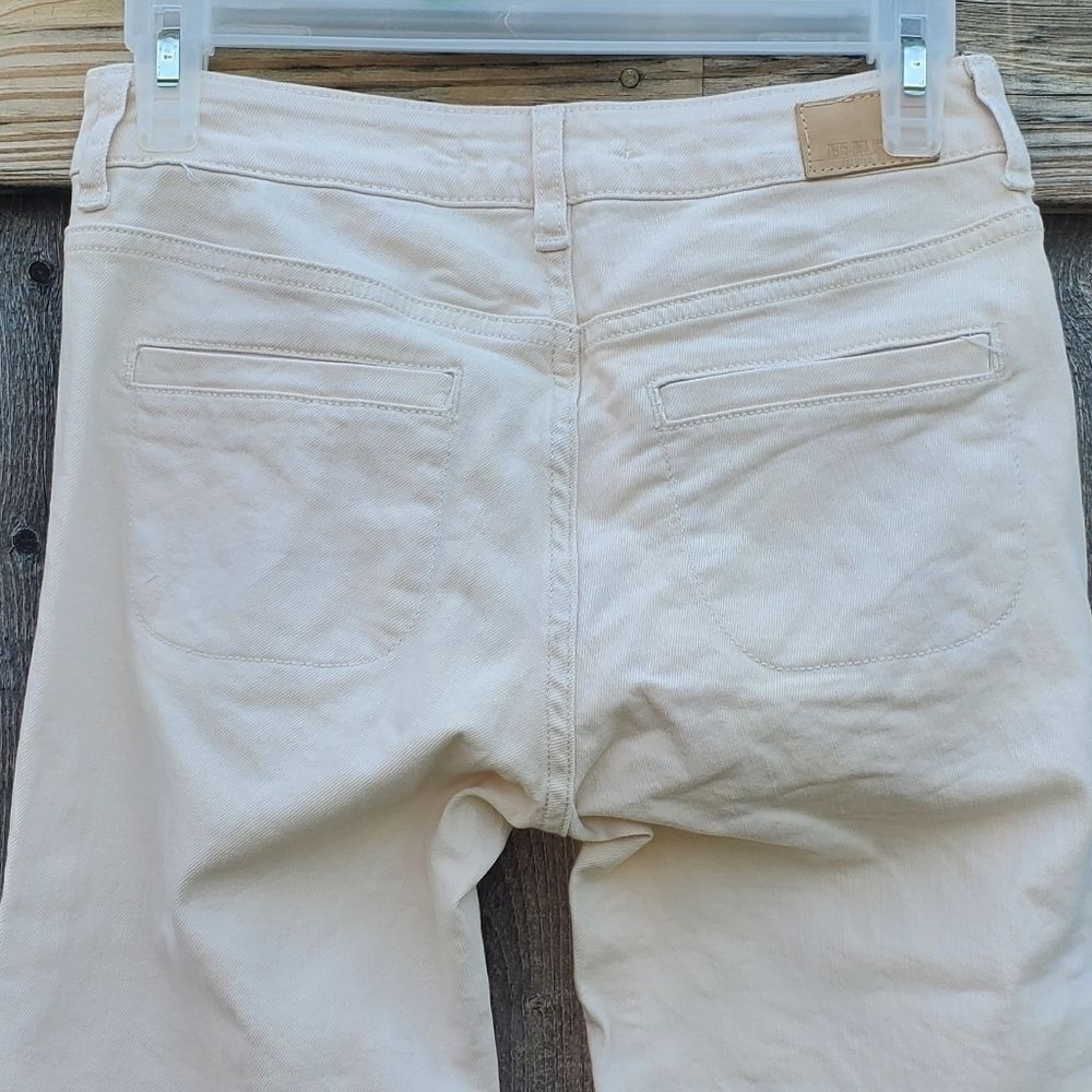 ZARA basic  denim ivory jeans - Picture 15 of 16